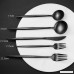 Artthome 20-Piece 18/10 Stainless Steel Flatware Silverware Dinnerware Set Cutlery Tableware Include Knife Fork Spoon Dishwasher Safe (black matte) - B07FSV4VBM